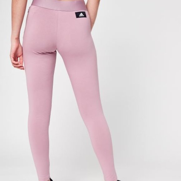 Brand New Women's Adidas Pink Performance Leggings - Picture 3 of 12